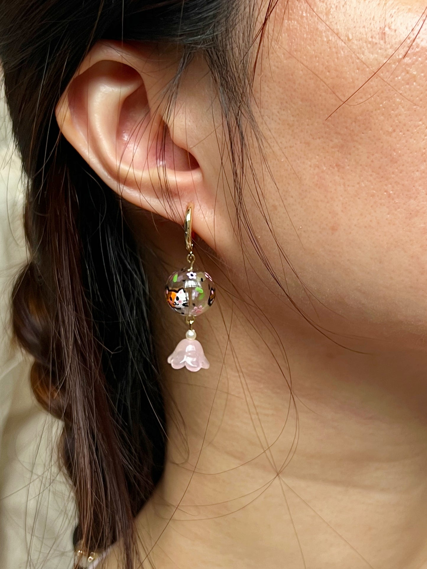 Meow Earrings (hoops)