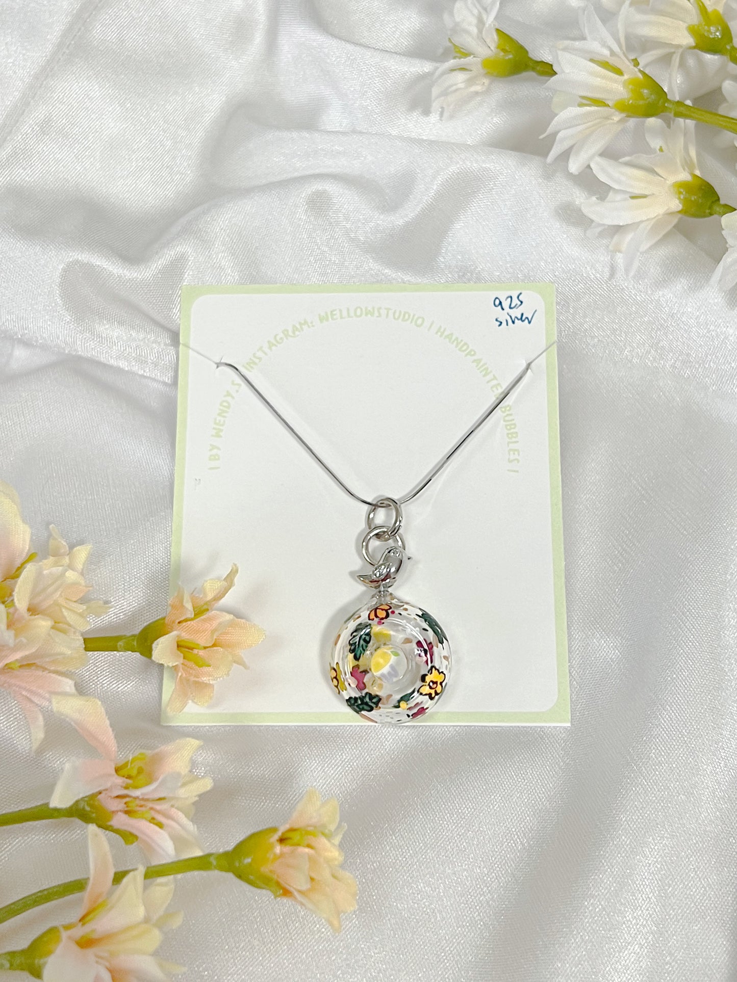 Forest Donut Floral Necklace (925 Silver)