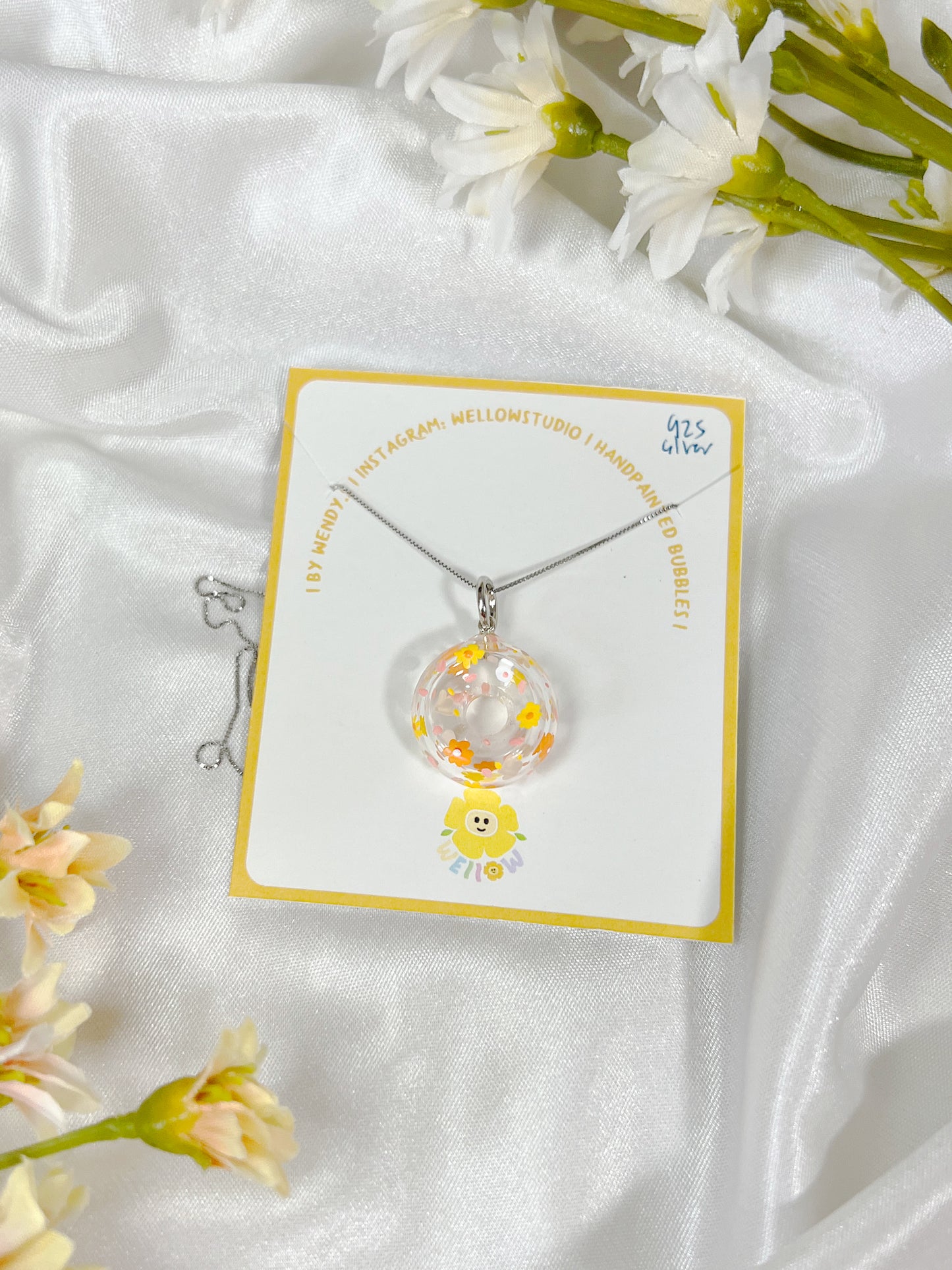 Summer Donut Floral Necklace (925 Silver)