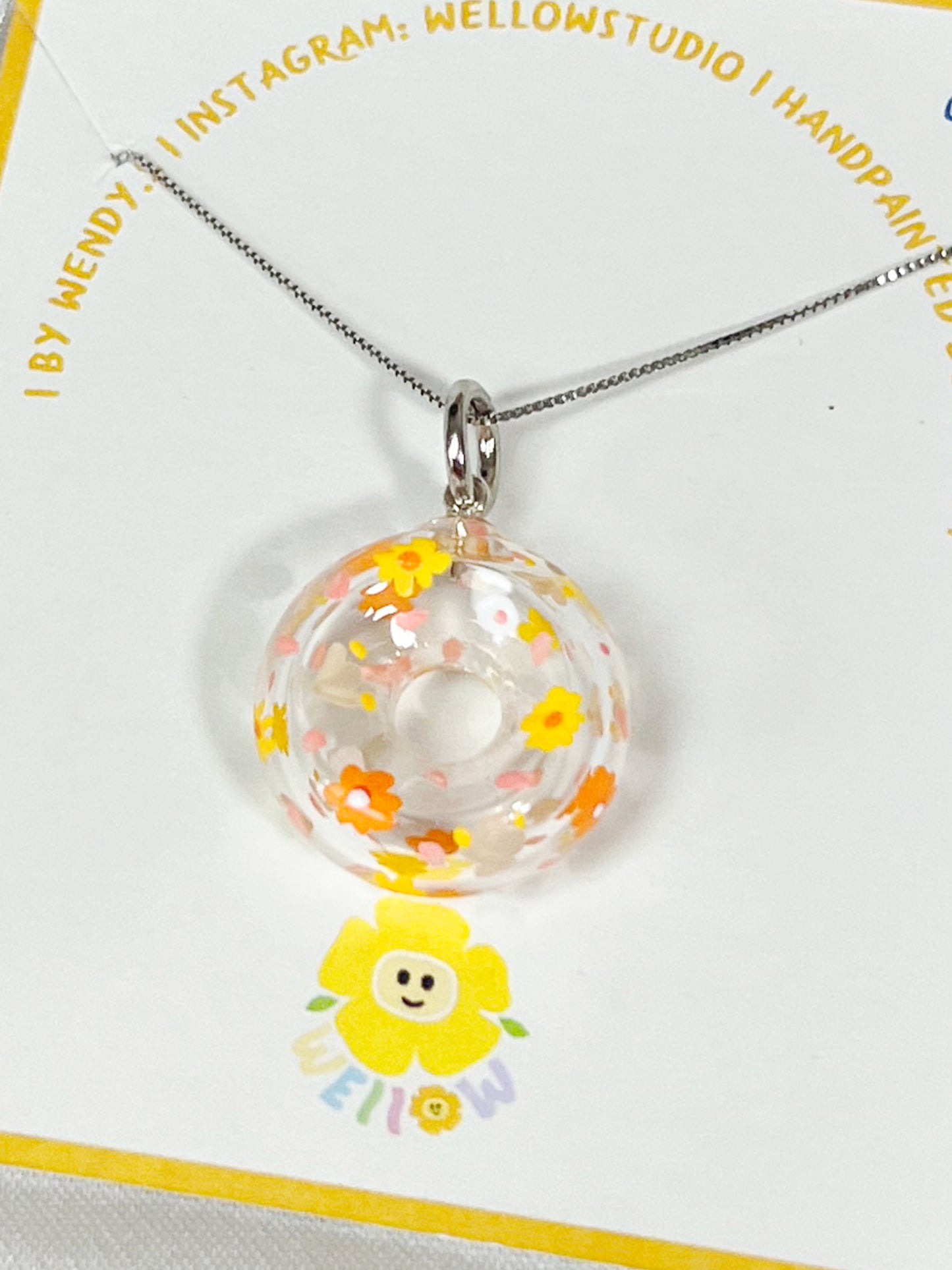 Summer Donut Floral Necklace (925 Silver)