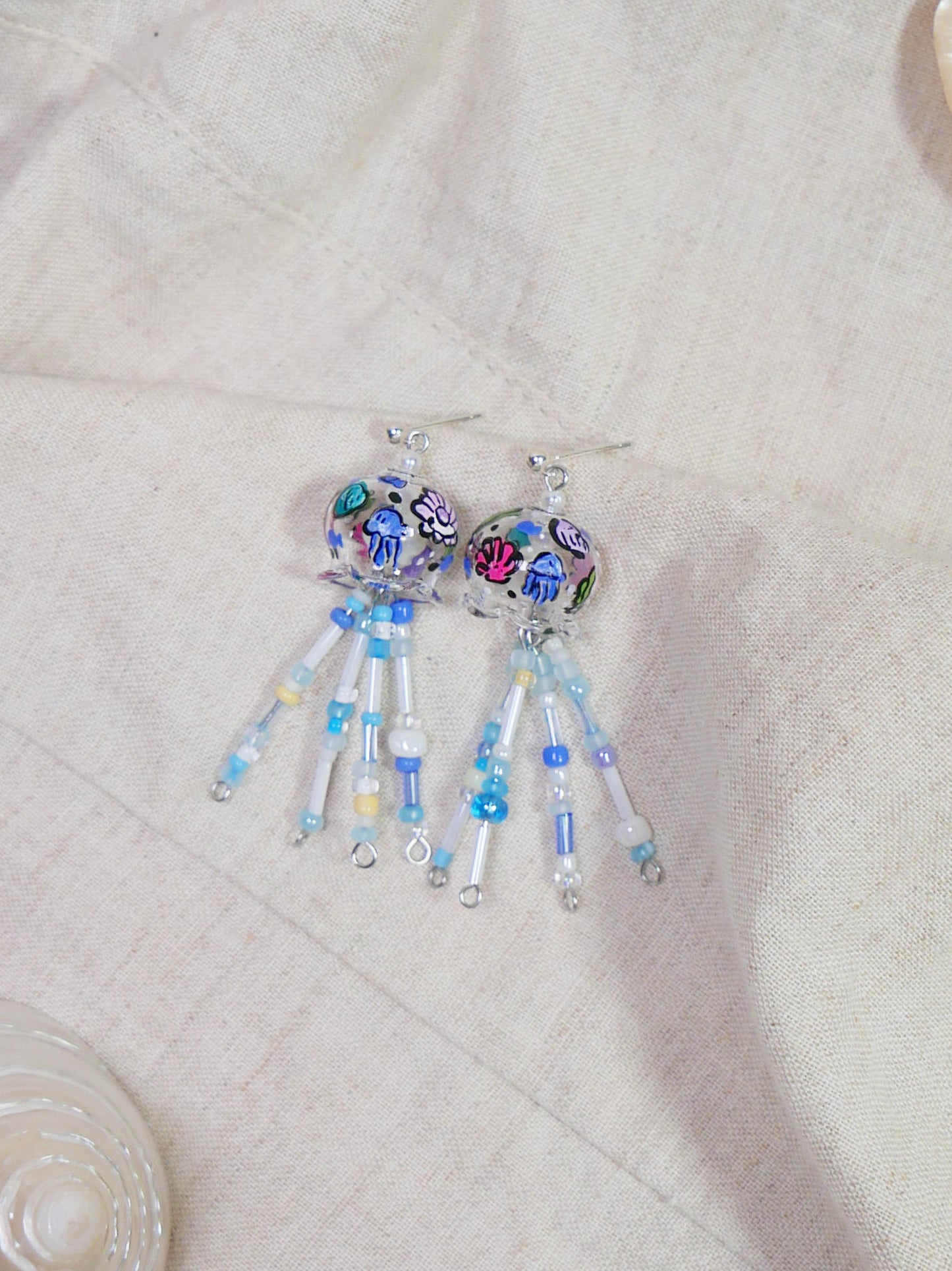 Ocean Jellyfish (925 Silver ball studs)