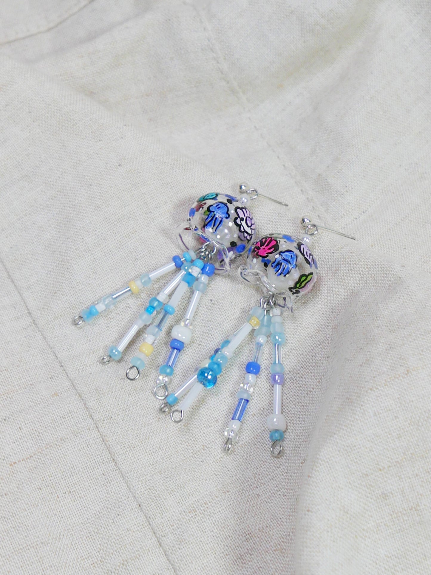 Ocean Jellyfish (925 Silver ball studs)