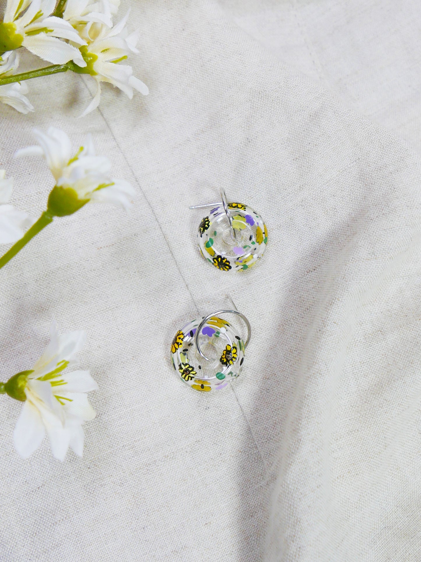 Summer Ring Studs (925 silver)