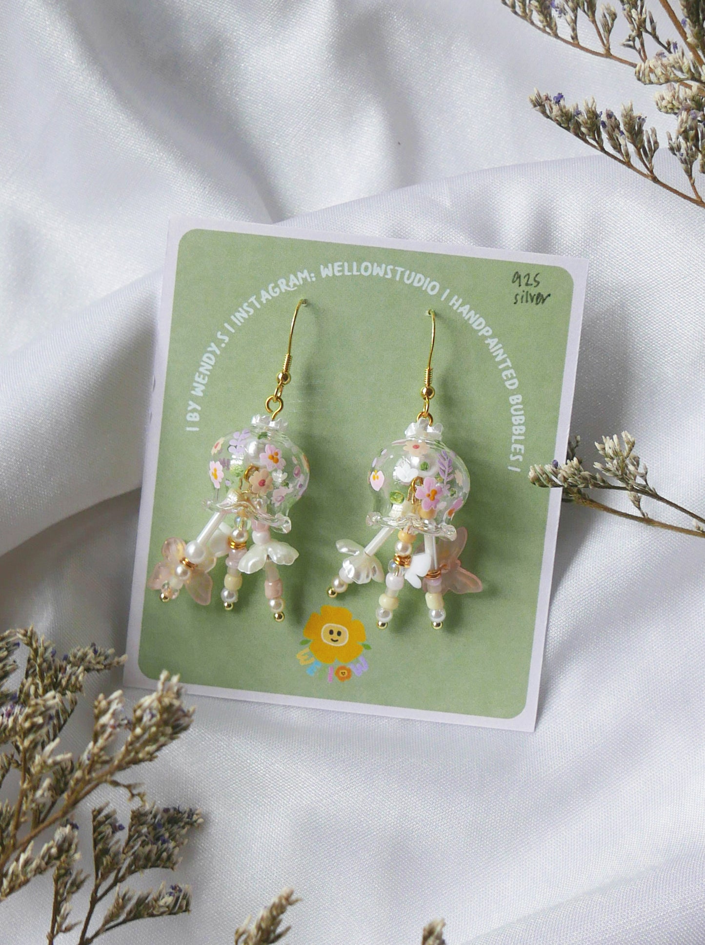 Vintage Floral Pink (925 silver)