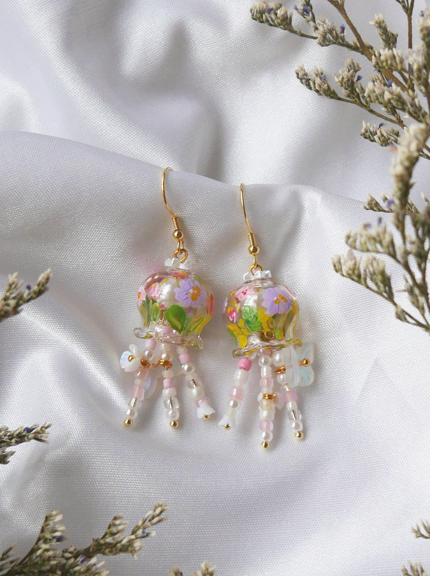 Vintage Floral Watercolour Style (925 silver)