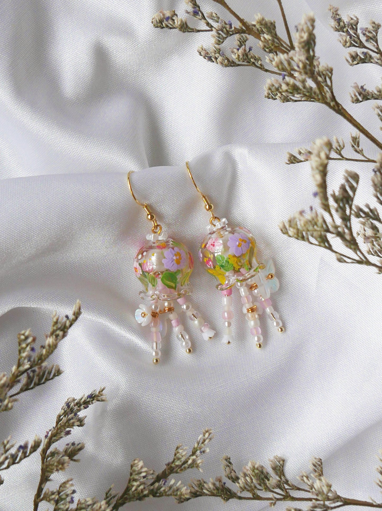 Vintage Floral Watercolour Style (925 silver)