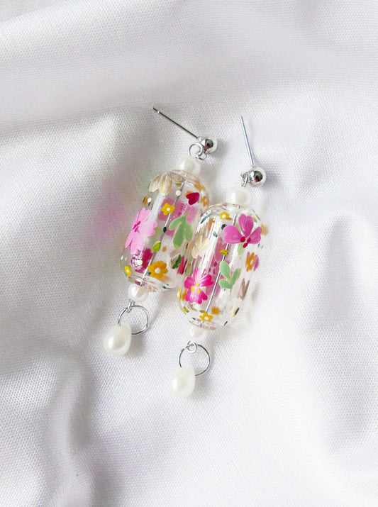 Fuchsia Blooming Earrings (925 silver)