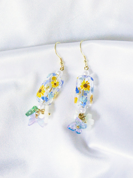 Periwinkle Blooming Earrings (925 silver)