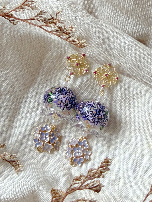 Purple Hydrangea (925 silver)