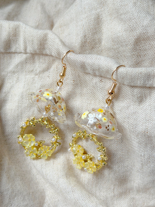 Sunlit Petals Dangling