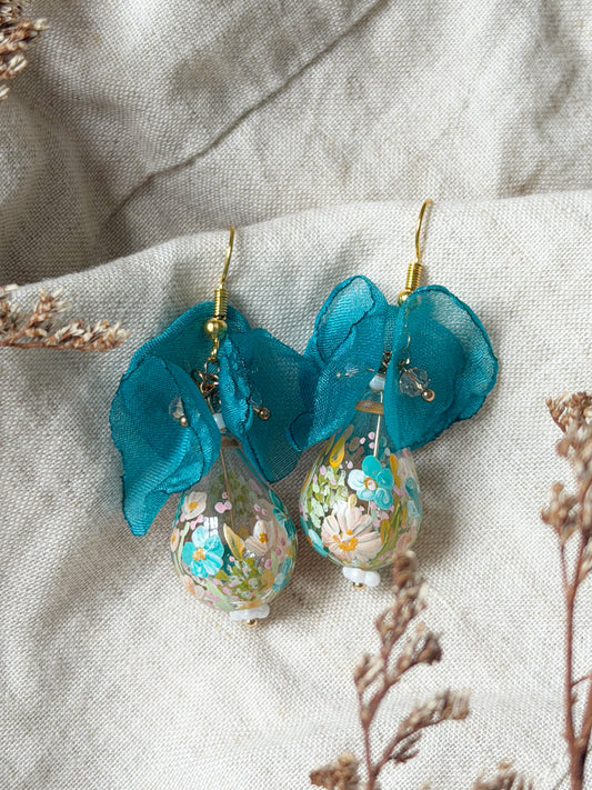 Teal Blossom Dangling