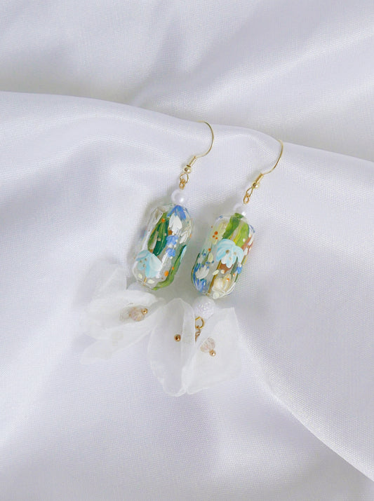 Twilight Blossoms Earrings (925 silver)