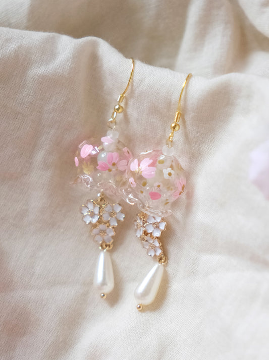 Yoshino Cherry Blossom Fish Hook (925 silver)