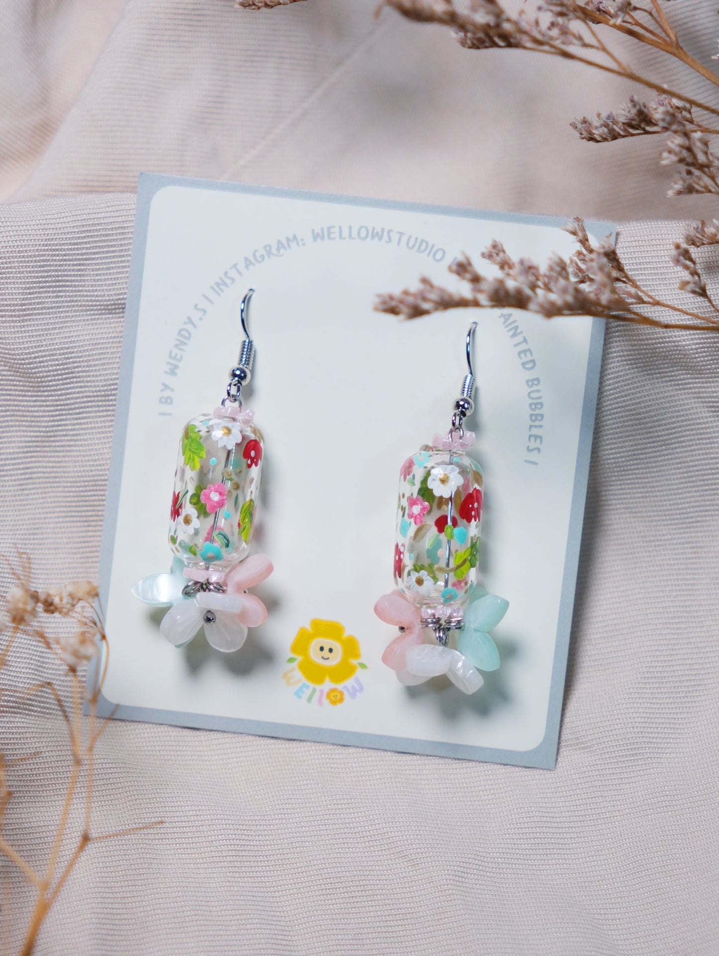 Soft Garden floral Earrings