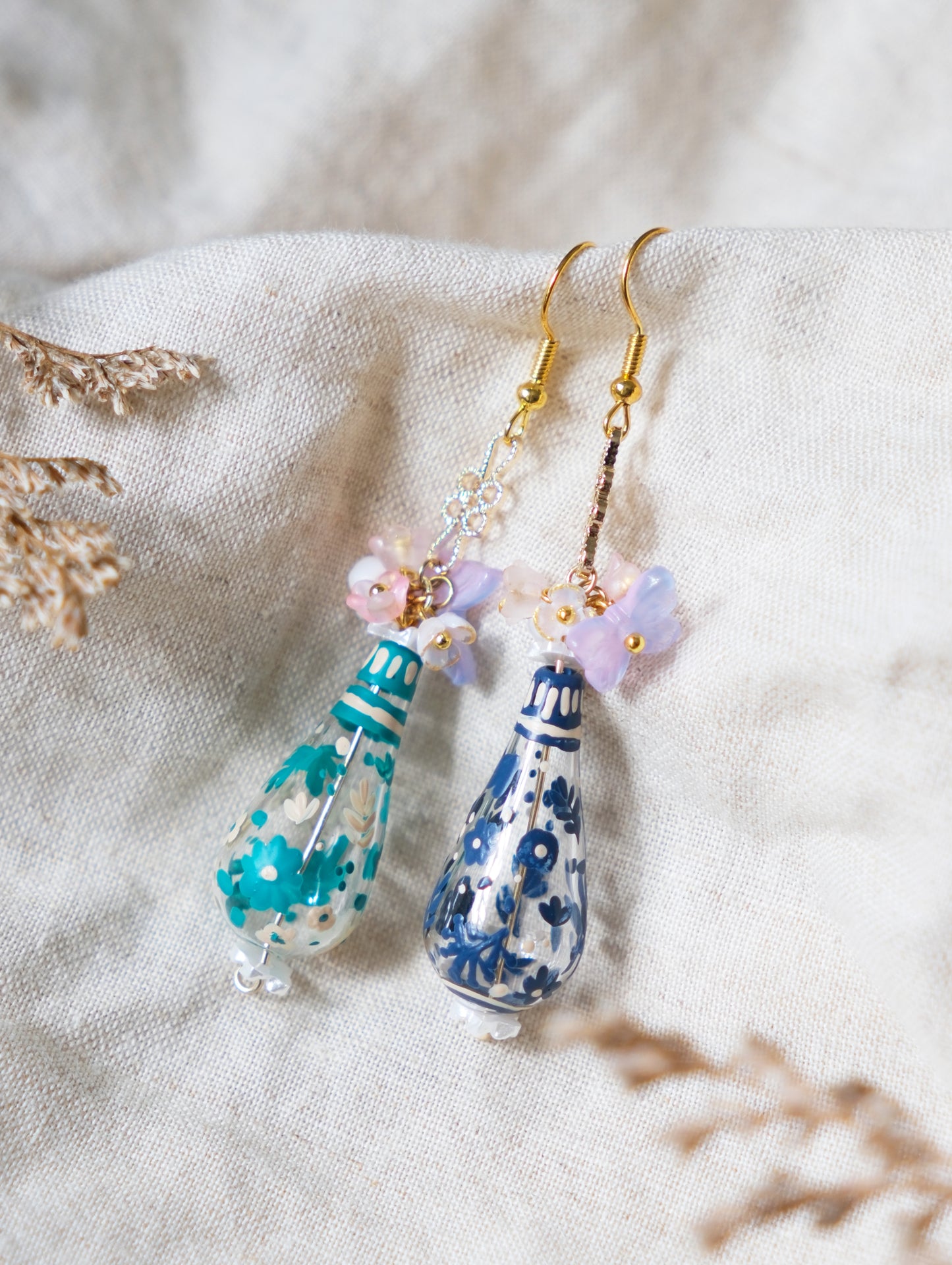 Oriental Vase Earrings (mismatch)