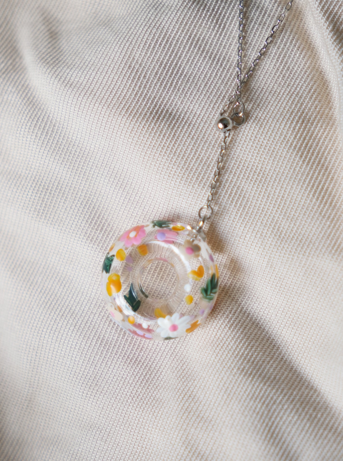 Sunshine Donut Floral Necklace (925 Silver)