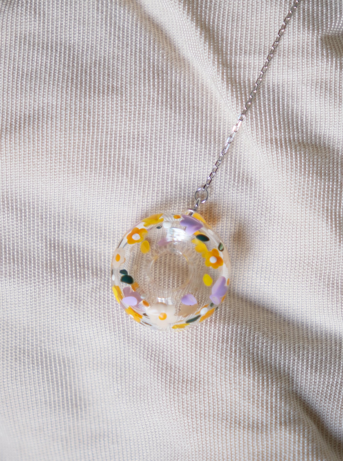 Summer Donut Floral Necklace (925 Silver)