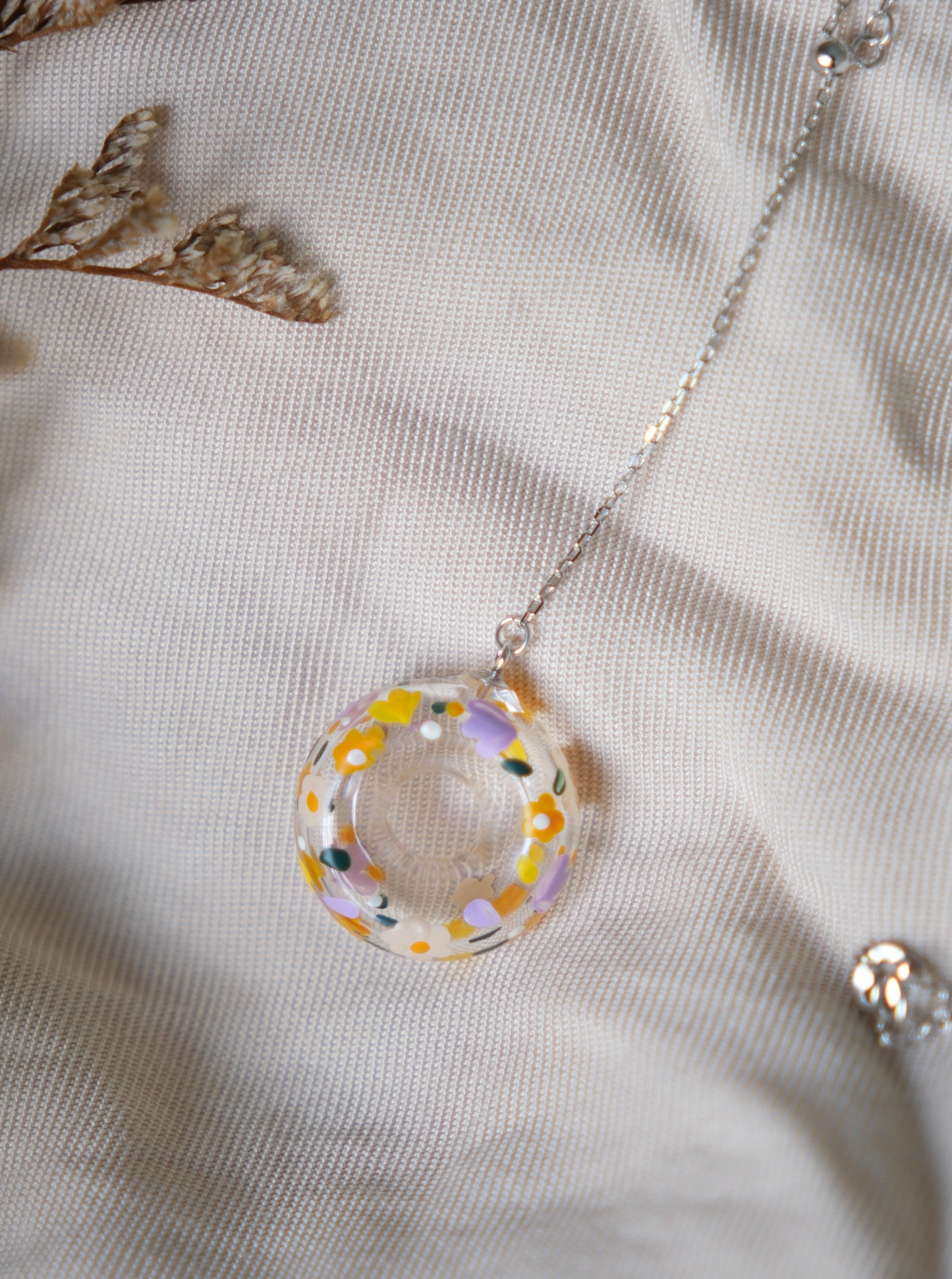 Summer Donut Floral Necklace (925 Silver)