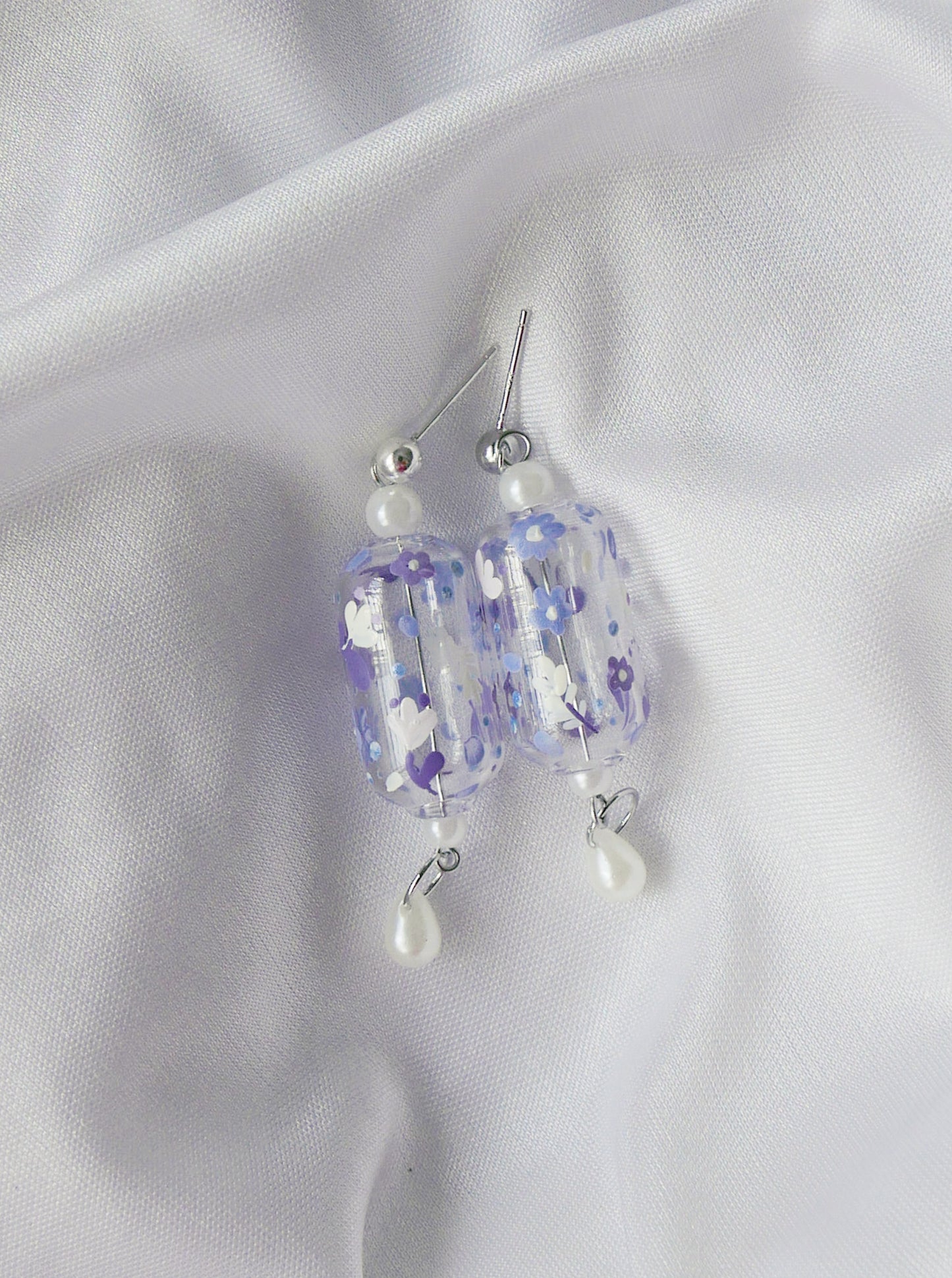 Lilac Blooming Earrings (925 silver)