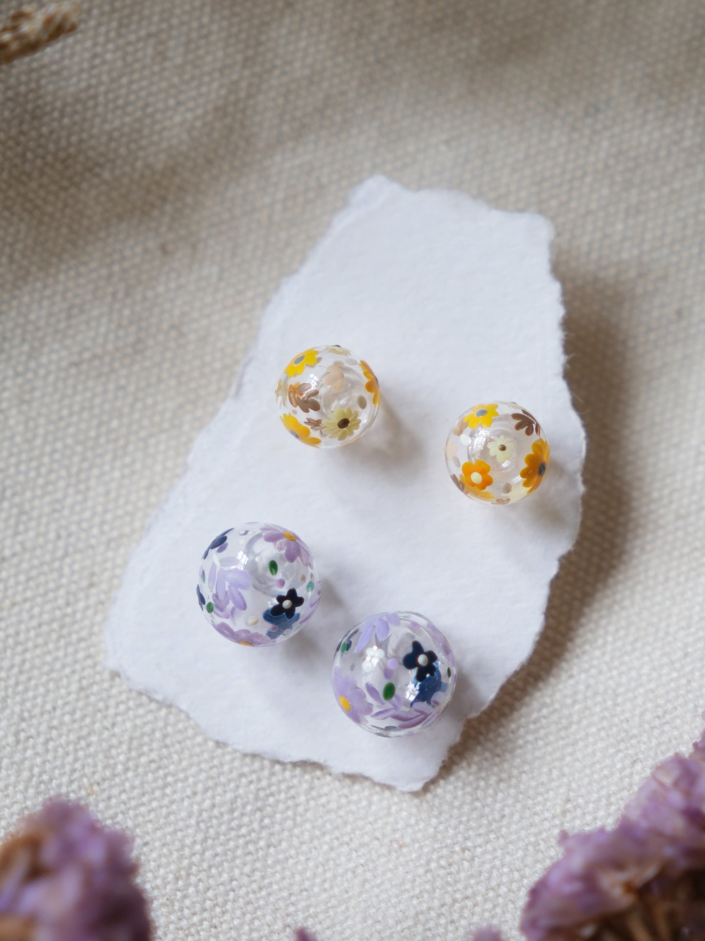 Floral Studs Set 4