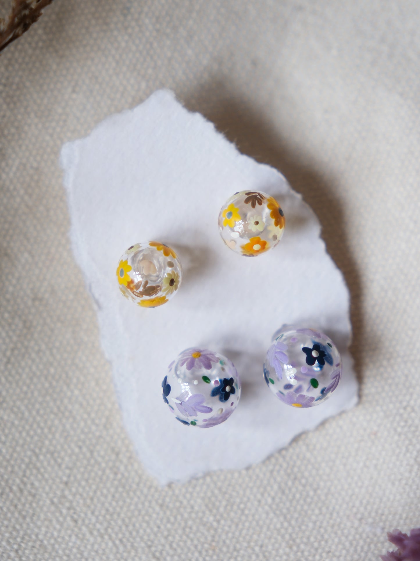 Floral Studs Set 4