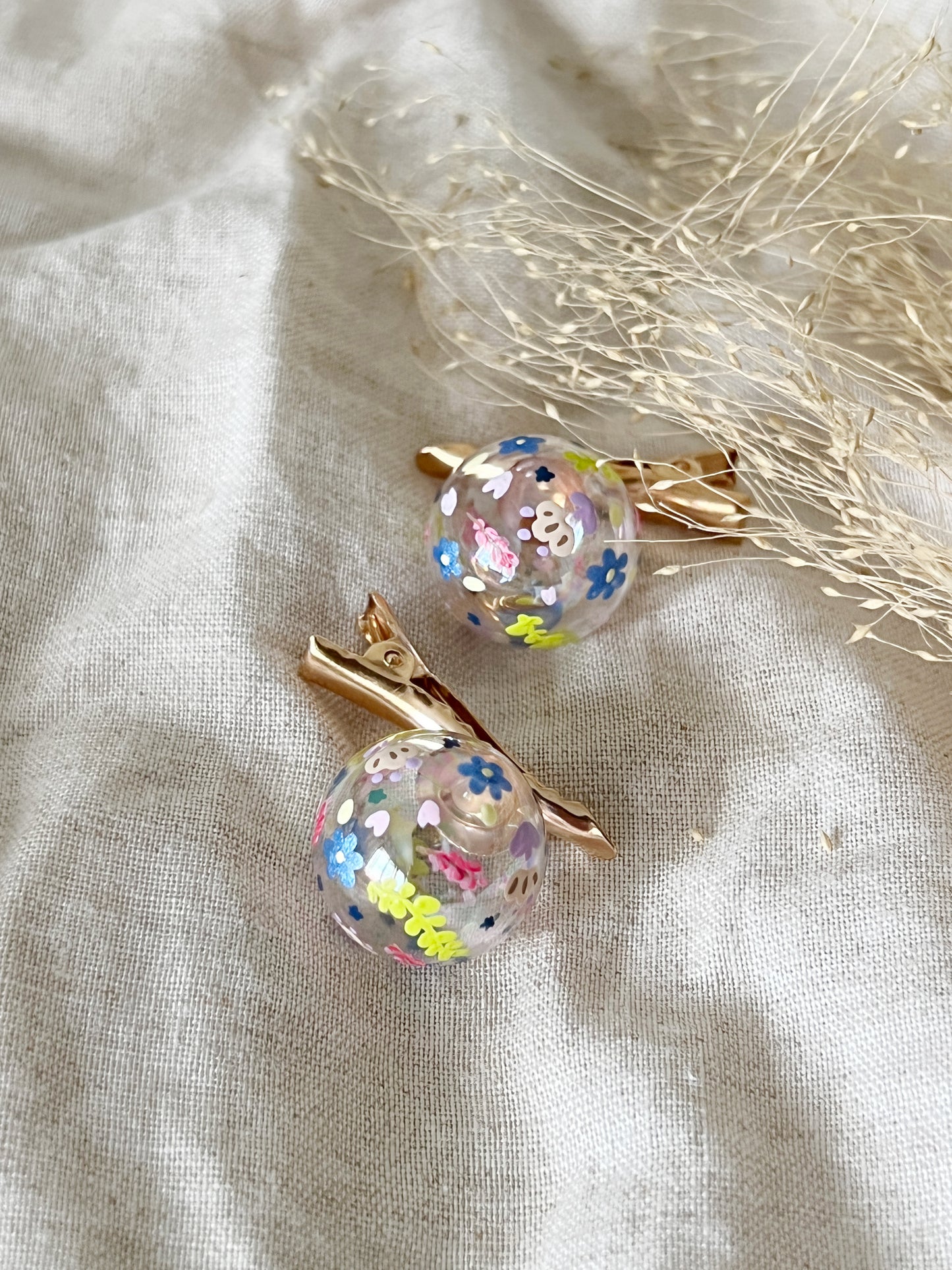 Bubble Gum Garden Hair clips